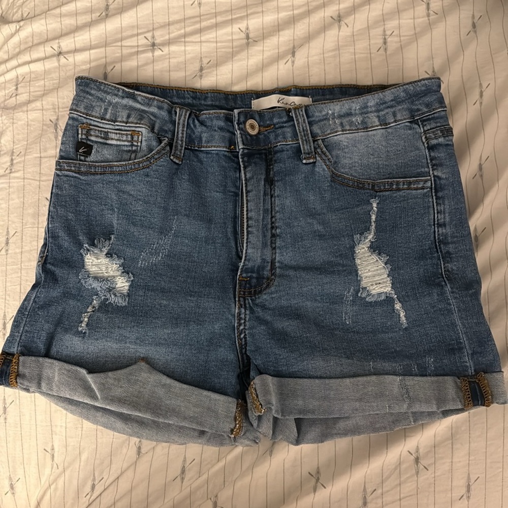 KANCAN Shorts Distressed Denim Size 9 / 28 High Rise